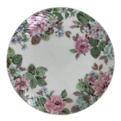Plato de Porcelana Japonés Mediano Chuzara De Colección Redondo Rosa Floral Hoja Y245 Foto 1 de 4