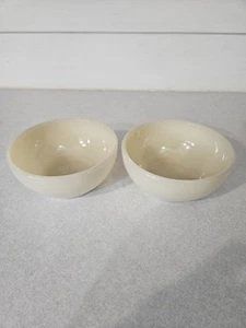 Unmarked Fire King Set Of 2 Ivory Soup Chili Oatmeal Bowls 5" Vintage - Bild 1 von 7