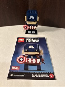 LEGO Brickheadz Marvel Captain America Completed Set With Instruction 41589