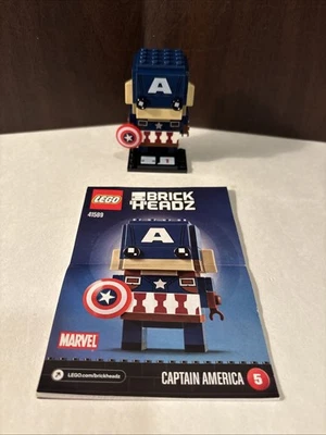 LEGO Brickheadz Marvel Capitán América Juego Completo Con Instrucciones 41589 Foto 1 de 4