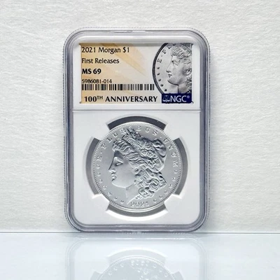 2021 Morgan Silver Dollar [DENVER (D)] NGC MS 69 [FIRST RELEASES FR] - Image 1 of 2