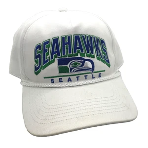 Seattle Seahawks NFL '47 Brand Throwback White Hitch Snapback Adjustable Hat - Picture 1 of 4