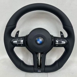 Flat Bottom Steering Wheel For BMW Custom F Series F20 F22 F30 F32 F36 M2 M3 M4 - Picture 1 of 6