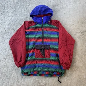 Vintage 90s Obermeyer Caribou Half Zip Pullover Ski Jacket Multicolor Mens Small - Picture 1 of 19