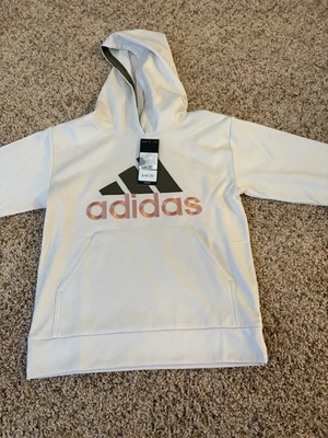 Boys Adidas Pullover Hoodie Cream Size Small (8) - Image 1 of 4