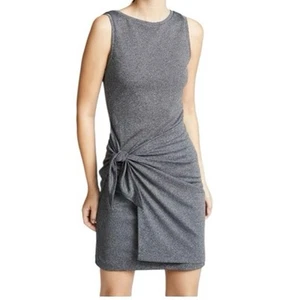 Club Monaco Krishel Knit Faux Wrap Sleeveless Dress Charcoal Gray Size S - Picture 1 of 12