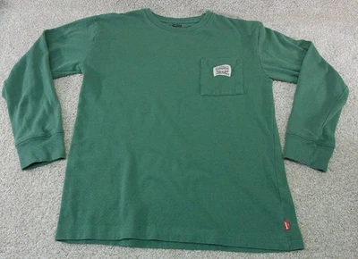 Camiseta manga larga Levi’s Kids talla grande verde bolsillo camiseta niños Foto 1 de 4