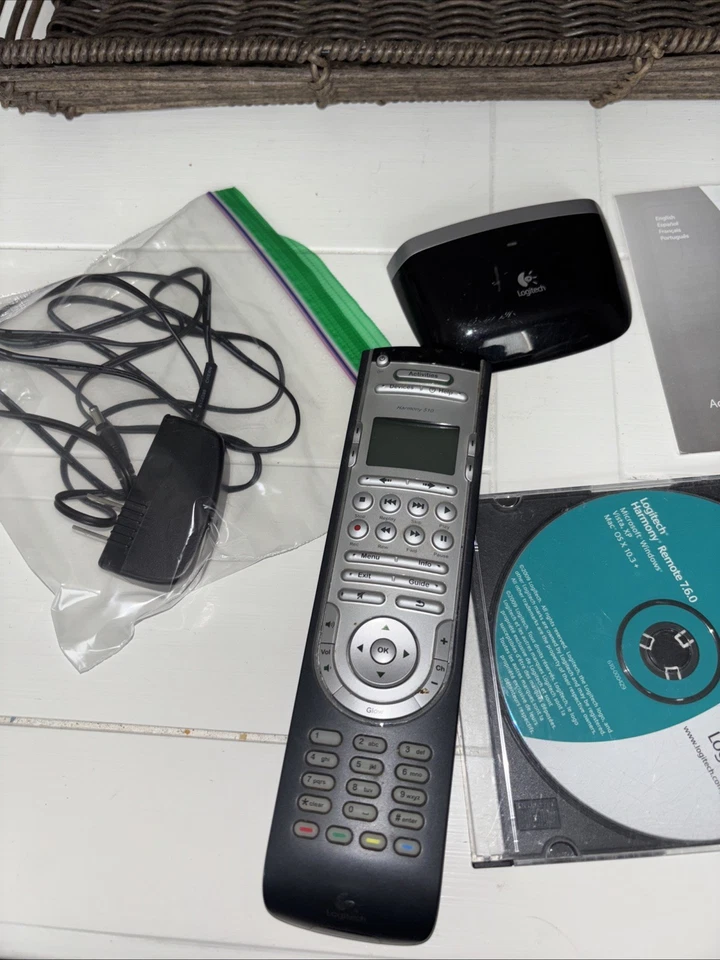 Logitech Harmony One Remote with Charging Dock and Playstation 3 Adapter PS3 - Image 1 of 4