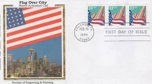 33c Flag & City Plate Number Coil 2222, US 3280 FDC Zayix Stamps 0325M0546 - Picture 1 of 2