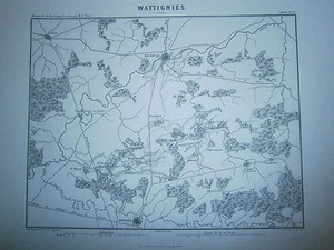 Carte 19° année 1864 Wattignies - Imagen 1 de 1
