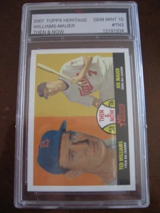 2007 WILLIAMS-MAUER THEN AND NOW TOPPS CARD  FGS GEM MINT 10   L- F - Picture 1 of 3