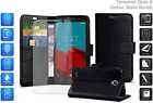For Sony Xperia E3 Carbon Fibre Wallet Card Slot Phone Case & Glass