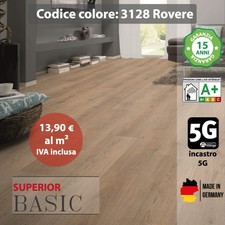 Pavimento parquet laminato 2,921 m2 AC3/KI 31 Superior Basic Swiss Krono