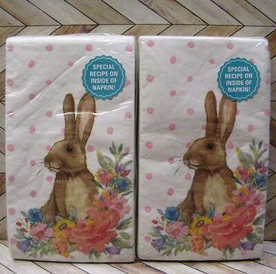 The Pioneer Woman Guest Napkins Easter Bunny Spring 2 Packs 48 Total 2 Ply Paper - Image 1 of 3