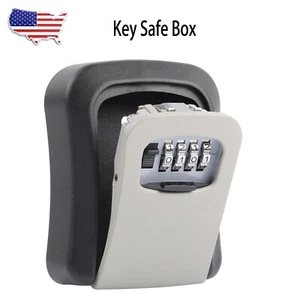 4 Digit Key Safe Lock Box Combination Wall Mount Security Storage Case Organizer - Picture 1 of 11