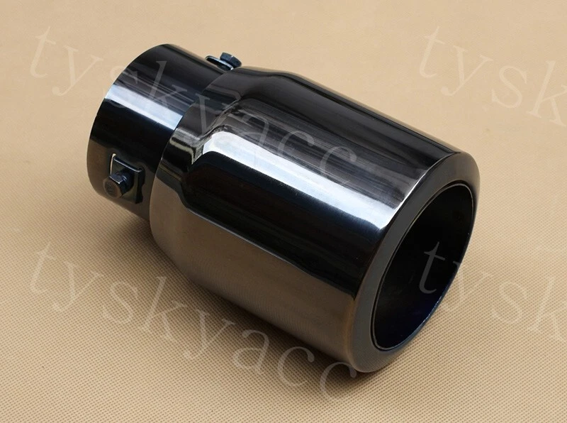 AutoThroat Trim Titanio Negro 3" 76mm Entrada Tubo Trasero Silenciador Punta Escape Trasero Foto 1 de 4