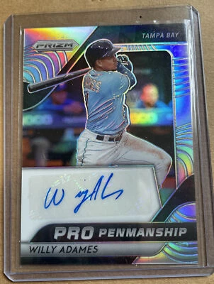 💎2020 Panini Prizm Pro Penmanship Silver Prizm Willy Adames #PP-WA Auto📈 - Image 1 of 2