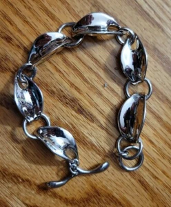 Robert Lee Morris Sterling Silver Floating Petals Adjustable Bracelet 8-8  1/2” - Picture 1 of 4