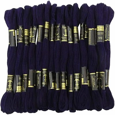 Anchor Threads Cross Stitch Stranded Cotton Thread Hand Embroidery Navy Blue - Image 1 of 4