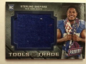 Tarjeta de toalla comercial Panini Sterling Shepard National Convention 2016 Tools of the Trade - Imagen 1 de 2