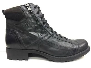 SCARPE STIVALETTO SCARPONI UOMO NERO GIARIDNI A207910D 101 PELLE ORIGINALE AI - Picture 1 of 1