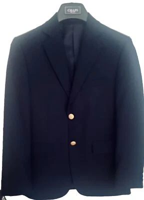 CHAPS NUEVO SIN ETIQUETAS Chicos 18 R Azul Marino Abrigo Deportivo Traje Chaqueta Botones Dorados Preppy Formal Foto 1 de 4