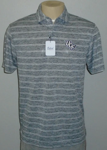 UCF Knights Striped Oxford America Short Sleeve NCAA Polo Shirt Men Medium NEW Cover