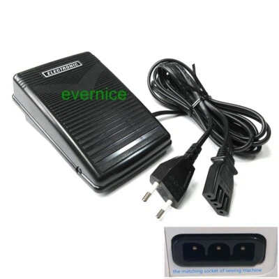 EVERNICE Interruptor de pie cable de pedal para SINGER 1525 1725 1732 1748 2250 2259 2263 2273 2380