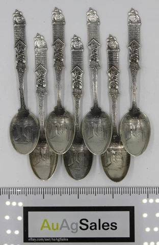 Antique Gorham "Twas the Night Before Christmas" Sterling Silver Santa Spoon 1pc Cover