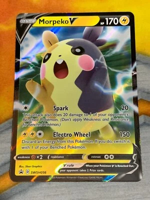 C1150 POKEMON TCG MORPEKO V NM CARD HOLO #SWSH056 SWORD SHIELD PROMO - Image 1 of 4