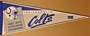 INDIANAPOLIS COLTS 1987 AFC EASTERN DIVISION CHAMPIONS NFL PENNANT - Picture 1 of 1