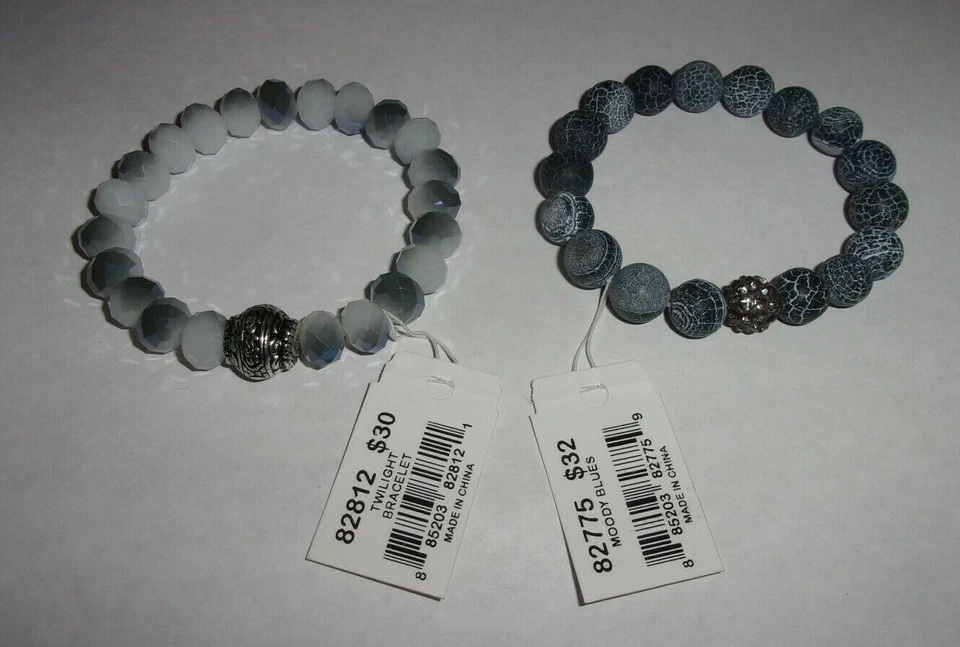 PULSERA ELÁSTICA CON CUENTAS ONE VIVI (COOKIE LEE) NUEVA CON ETIQUETA - AZULES - SELECCIONA UNA Foto 1 de 1