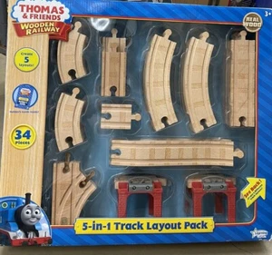 THOMAS & FREUNDE HOLZEISENBAHN 5-in-1 GLEISPACKUNG ZUG HOLZ SUPER SPASS! - Bild 1 von 2
