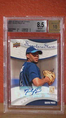2009 UD Signature Stars David Price Autograph Card BGS 8.5 Auto 10. - Image 1 of 2