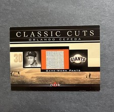 2002 Fleer Classic Cuts Game-Used Pants Orlando Cepeda #OC-P HOF