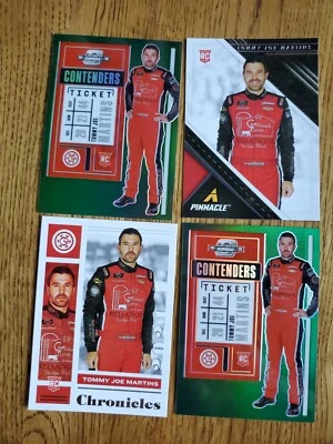 2021 Panini Chronicles Racing Tommy Joe Martins RC Lot (4) 2x Optic Green Prizm+ - Image 1 of 4