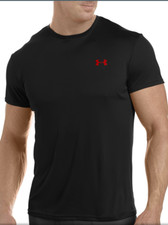 Under Armour Men's Heat Gear Fitted Flyweight Crewneck T-Shirt Small Black Nwt