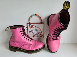 Dr Martens pascal England 1460 8 hole pink ankle boots 8 hole UK9 EU43 US11 - Zdjęcie 1 z 9