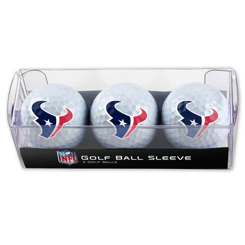 Houston Texans Golf Balls - 3 pc sleeve Cover