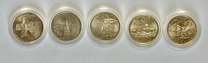 Rare 2000 Quarter Dollar Coin Set 5 Different States Sealed in Original Capsule - Picture 1 of 2