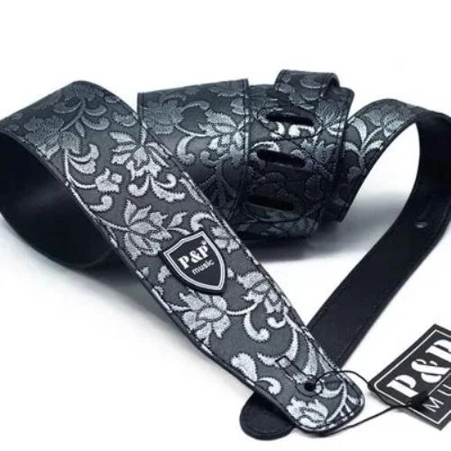 Correa de guitarra de cuero vegano en relieve premium - 14 estilos - Ahorra cuando compres más Foto 1 de 4