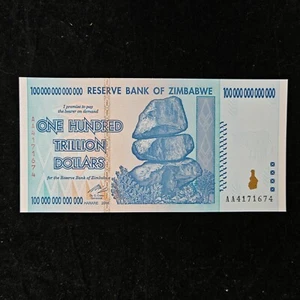 2008 Zimbabwe 100 Trillion Banknotes P-91 UNC - Picture 1 of 2