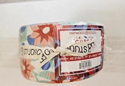 Tazas y edredones 40 piezas tiras de 2-1/2" rollo de gelatina de Maywood Studio Foto 1 de 2