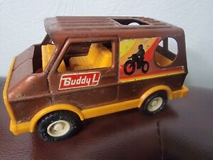 Vintage ''Buddy L'' Motorcycle Van   Made in Japan