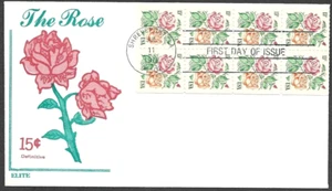 US 1978 ROSES STAMP SCOTT 1737 FIRST DAY OF ISSUE THE ROSE 15C DEFINITIVE. ELITE - Picture 1 of 2