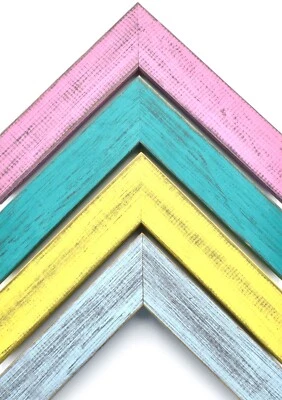 Marco de fotos rústico ancho de colores rurales decoración de granja madera envejecida brillante  Foto 1 de 4