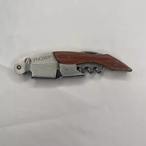 Utensilios de cocina Hicoup mango de sándalo sacacorchos abridor de botellas de vino camareros amigo - Imagen 1 de 4