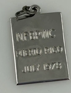 NFBPWC Puerto Rico July 1978 Pendant Lighthouse Silver Tone Vintage Collectible - Picture 1 of 4