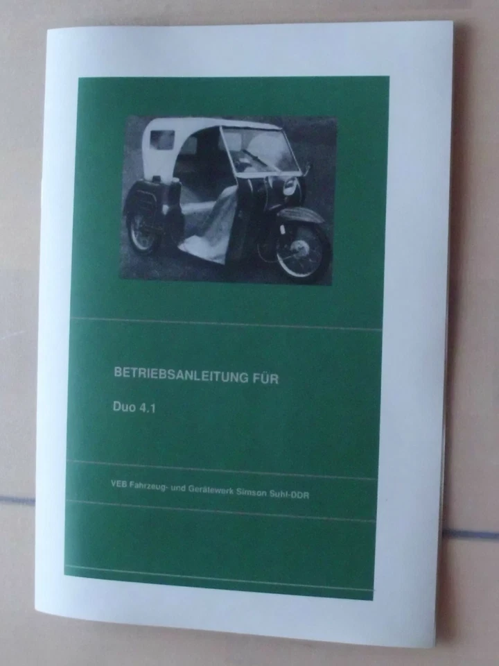 Manual de instrucciones Simson DUO /4 vehículo médico Schwalbe KR 51/1