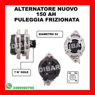ALTERNATORE NUOVO 150AH LEXUS IS II IS F  DAL 2007 KW311 CV423 2UR-GSE 37 - Immagine 1 di 2